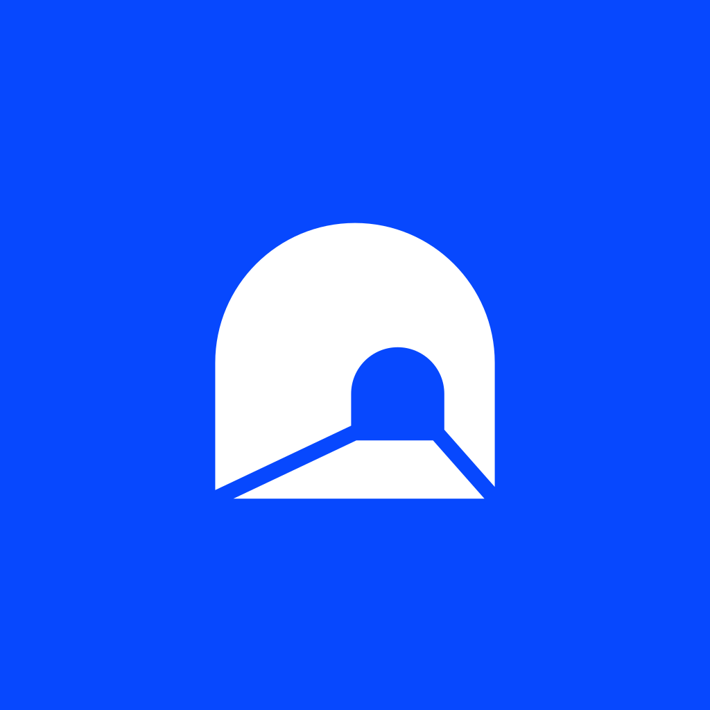 AgentTrail avatar, white icon on brand blue
